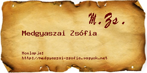 Medgyaszai Zsófia névjegykártya